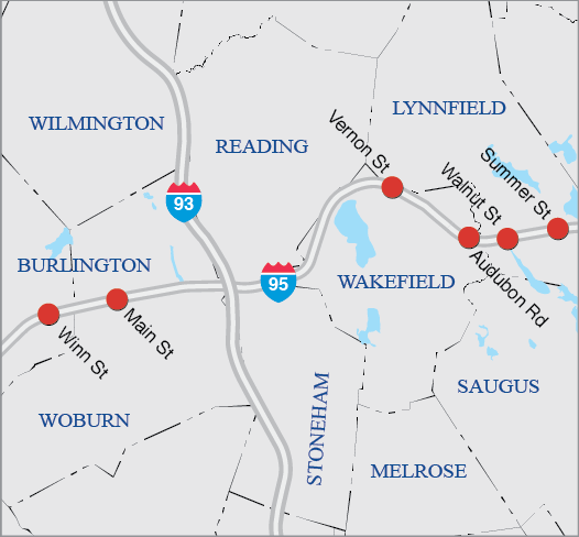 BURLINGTON- LYNNFIELD- WAKEFIELD- WOBURN: BRIDGE PRESERVATION OF 10 BRIDGES CARRYING I-95